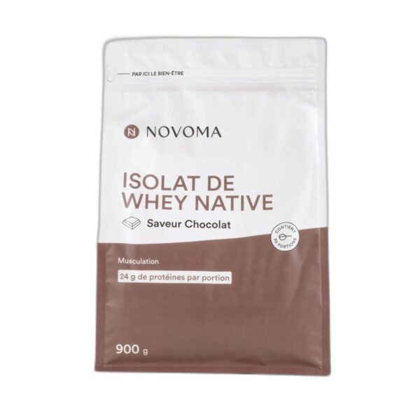 Isolat de whey native chocolat 900 g Novoma Paris Herba Barona