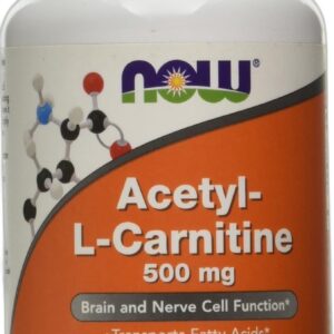 Acétyl-L-Carnitine 500 mg NOW Foods 100 gélules végétales Paris Herba Barona