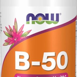 B-50 Complexe Vitamines B NOW FOODS 100 caps. Paris Herba Barona