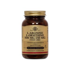Arginine Ornithine 500 250 50 gelules Solgar Paris Herba Barona