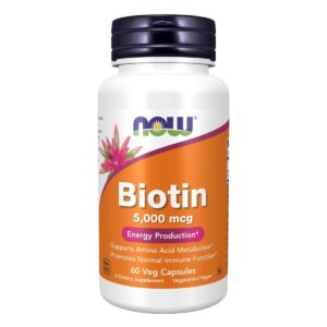 Biotine 5000mcg 60 capsules Now Foods Paris Herba Barona