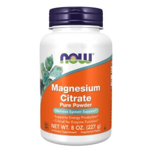Citrate Magnesium poudre pure 227g Now Foods Paris Herba Barona