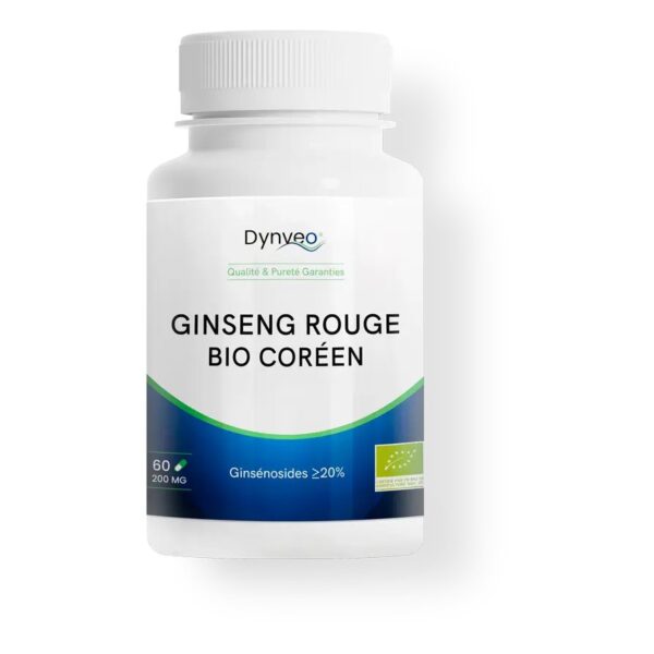 Ginseng Rouge Bio Coreen Dynveo 200mg 60 gelules Paris Herba Barona
