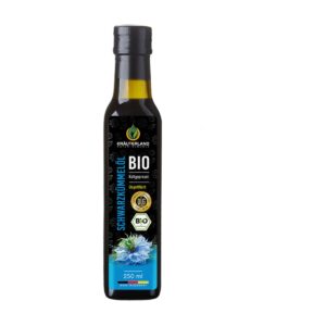 Huile de nigelle bio non filtree Krauterland 250 ml bouteille bleue Paris Herba Barona