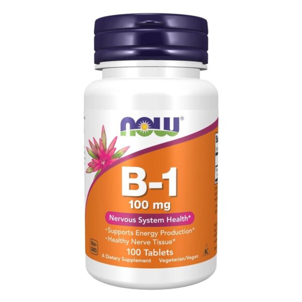 Vitamine B1 Thiamine 100mg 100 comprimes Now Foods Paris Herba Barona