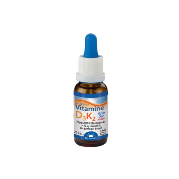 Vitamine D3 K2 FORTE – 2000 UI – DR. JACOB'S Paris Herba Barona