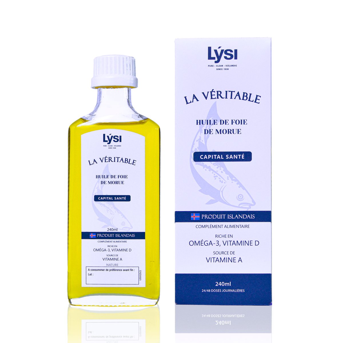 Huile Foie de Morue Nature LYSI 240ml Paris Herba Barona