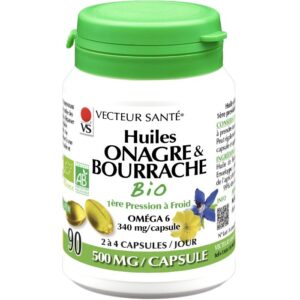 Bourrache Onagre BIO 90 capsules Vecteur Santé Paris Herba Barona