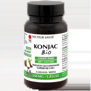 Konjac bio 60 gélules Vecteur Santé coupe-faim glucomannane Paris Herba Barona