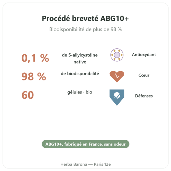 Ail noir fermenté Bio – Dynveo – 60 gélules bienfaits et chiffres Paris Herba Barona
