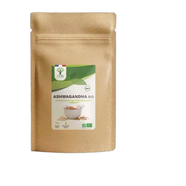 Ashwagandha Bio poudre 300g Bioptimal Paris Herba Barona