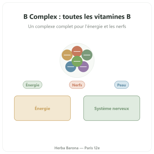 B Complex – Be-Life – 60 gélules – Vitamines B presentation Paris Herba Barona
