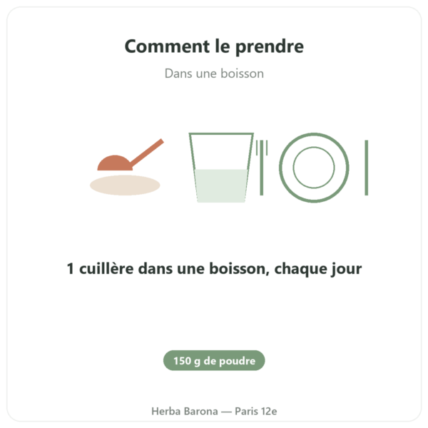 Bacopa – brahmi en poudre en 150 g mode emploi conseil de prise Paris Herba Barona