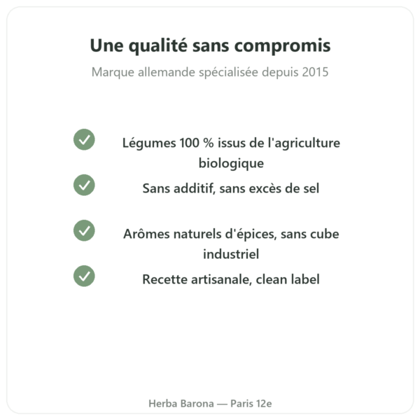 Bouillon de légumes bio 350 ml – Jarmino qualite Paris Herba Barona