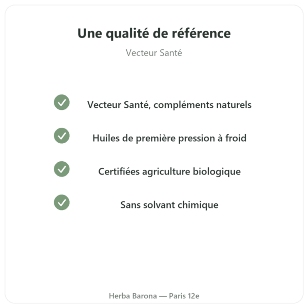 Bourrache Onagre BIO – 90 Capsules – Vecteur santé qualite Paris Herba Barona
