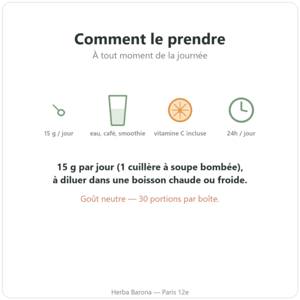 Collagene Beaute Jarmino comment le prendre 15g par jour Paris Herba Barona