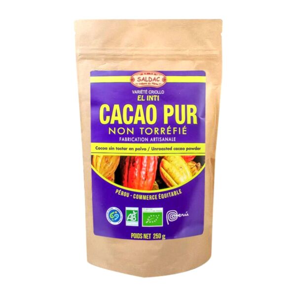 Cacao Criollo cru poudre bio 250g Saldac Paris Herba Barona