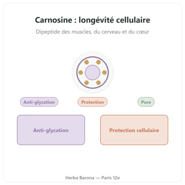Carnosine 500 mg 60 gélules DYNVEO presentation Paris Herba Barona