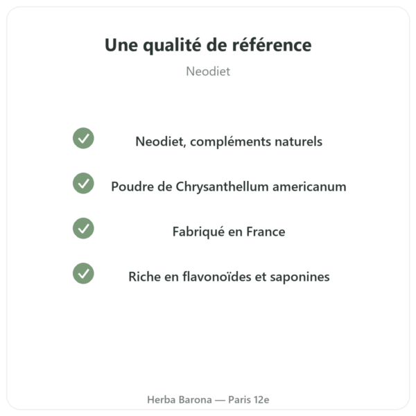 Chrysantellum – Neodiet 100 gélules qualite Paris Herba Barona