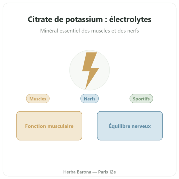 Citrate de potassium – Dynveo – 60 gélules – 1000 mg presentation Paris Herba Barona