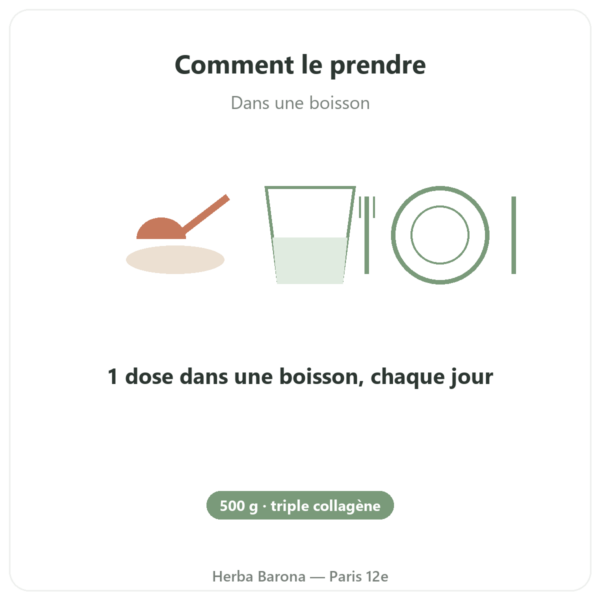 Collagen Mix 500g – Nutrimuscle mode emploi conseil de prise Paris Herba Barona