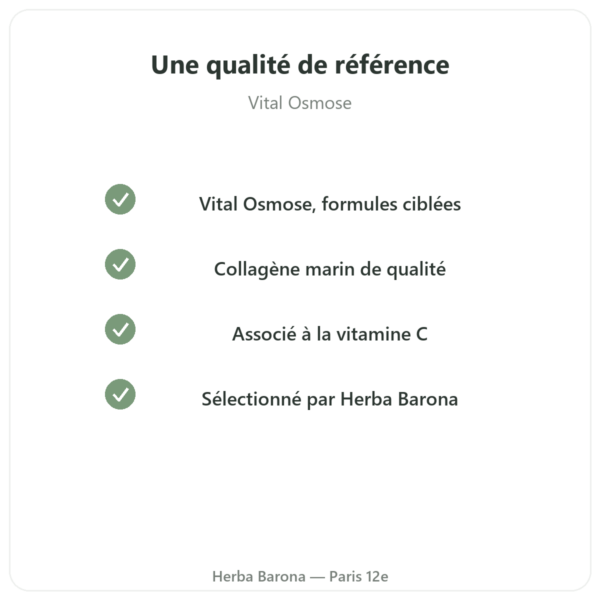 Collagène Marin de Type II Vital osmose en gélules qualite Paris Herba Barona