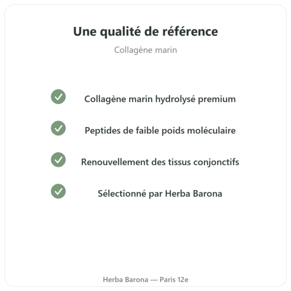 Collagène marin en gélules hydrolysé qualite Paris Herba Barona