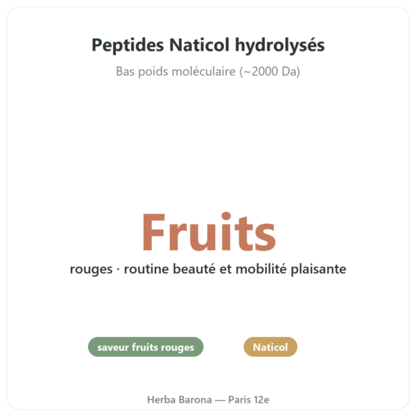 Collagène Marin en Poudre saveur fruits rouges – Novoma bienfaits et chiffres Paris Herba Barona