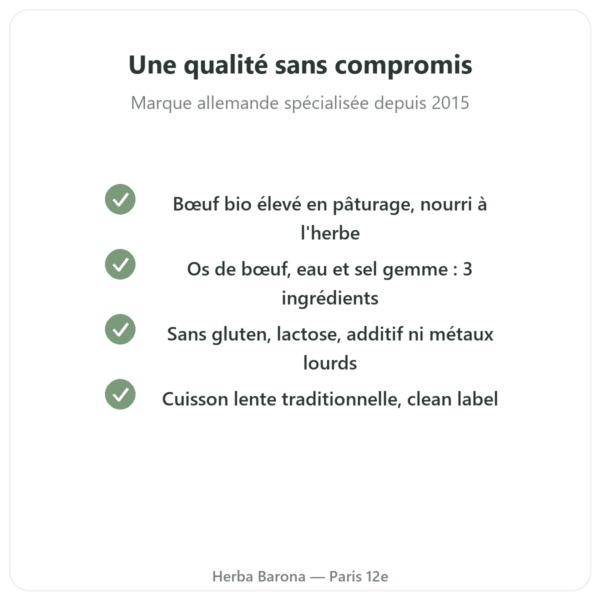 Concentré de bouillon d'os de bœuf 220 g – Jarmino qualite Paris Herba Barona