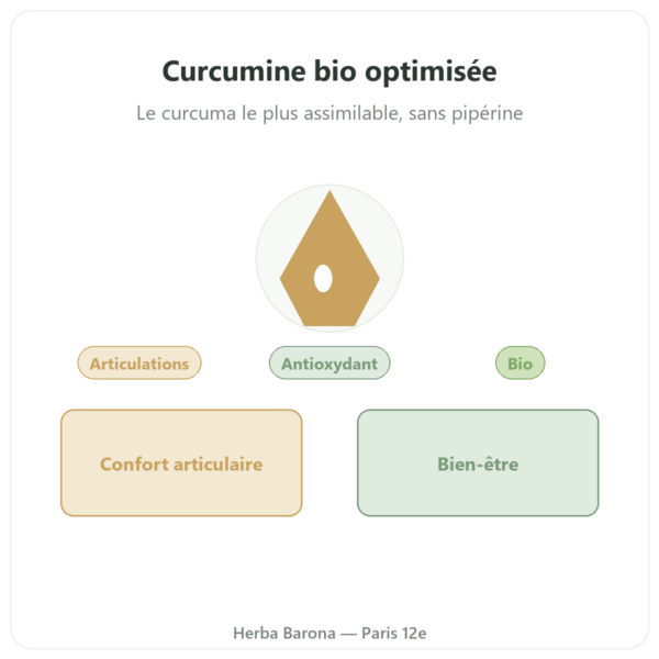 Curcumine Bio Optimisée 60 gélules Dynveo presentation Paris Herba Barona