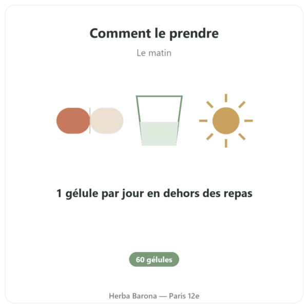 Cycloastragenol pur dynveo 60 gélules mode emploi conseil de prise Paris Herba Barona