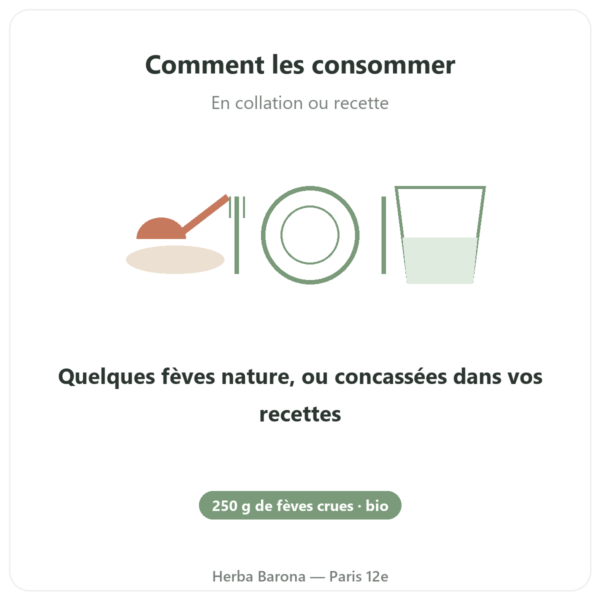 Fèves de cacao crues, bio variété criollo 250 g – Saldac mode emploi conseil de prise Paris Herba Barona