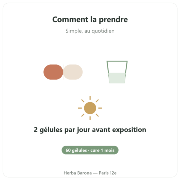Formule Soleil – Novoma – 60 gélules qualite Paris Herba Barona