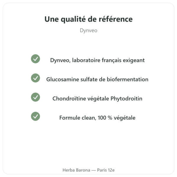 Glucosamine-chondroïtine végétale 180 gélules – Dynveo qualite Paris Herba Barona