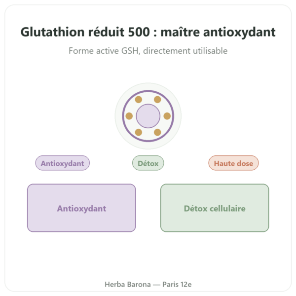 Glutathion Reduit 500mg 60 Gélules Jarrow Formulas – Acheter presentation Paris Herba Barona
