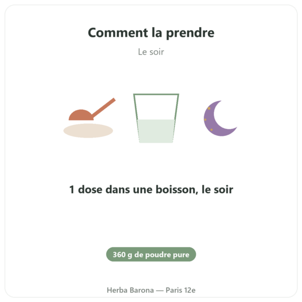 Glycine Cristallisée Poudre 360g – Nutrimuscle mode emploi conseil de prise Paris Herba Barona