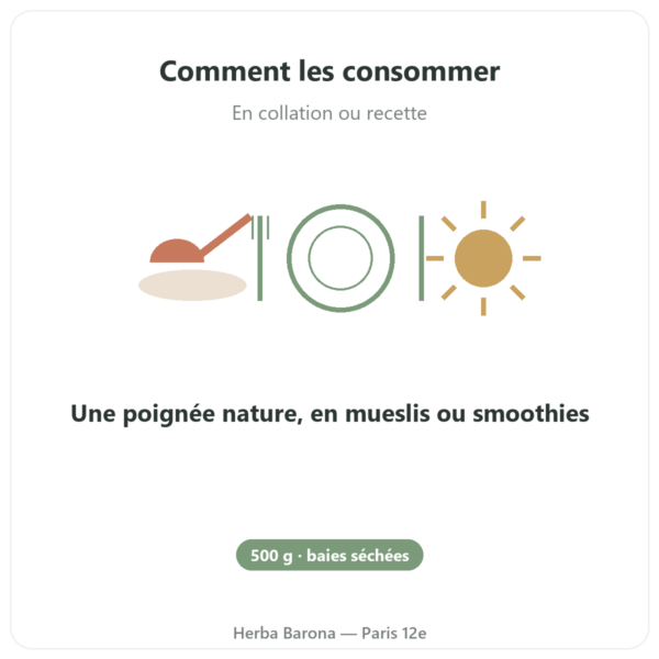 Goji du tibet – 1 X 500 g mode emploi conseil de prise Paris Herba Barona