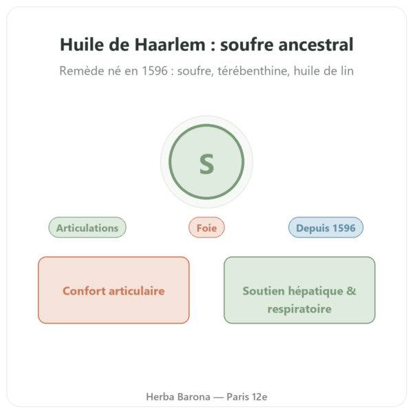 Huile de Haarlem Originale – Be-Life – 60 gélules presentation Paris Herba Barona