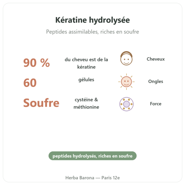 Kératine Dynveo 60 gel bienfaits et chiffres Paris Herba Barona