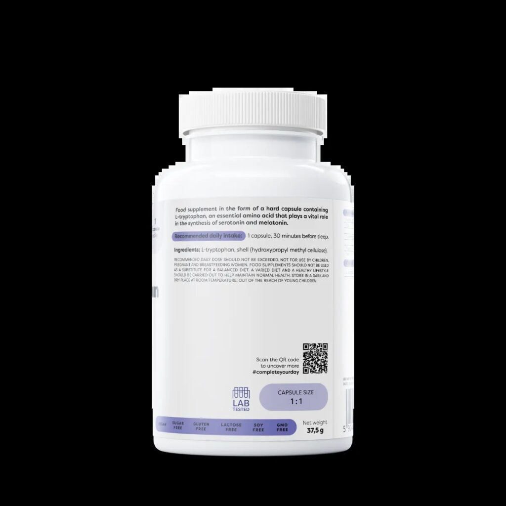 L-Tryptophane Osavi 500 mg 60 gélules étiquette composition Paris Herba Barona
