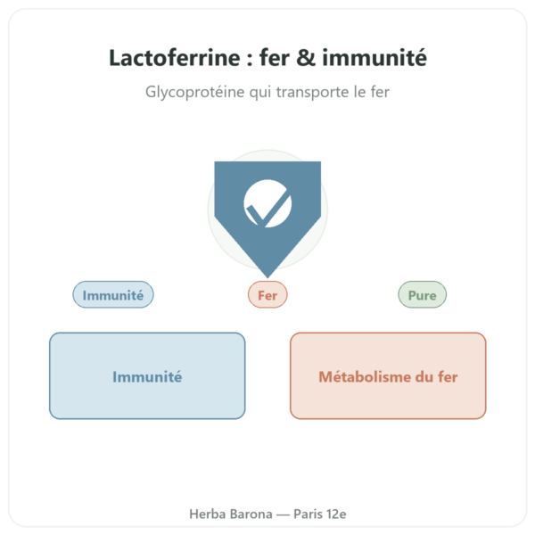 Lactoferrine Dynveo 200mg/60 gélules DR caps presentation Paris Herba Barona