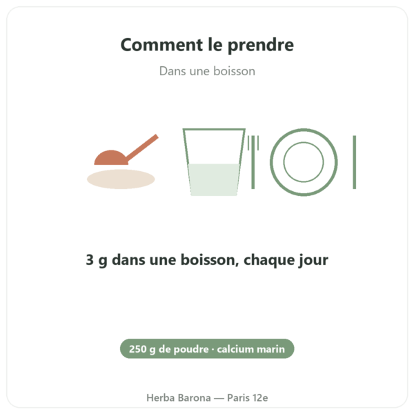 Lithothamne poudre 250 g - Vecteur Santé mode emploi conseil de prise Paris Herba Barona