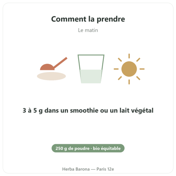 Maca Bio poudre Pederoso – Saldac – 250 g mode emploi conseil de prise Paris Herba Barona