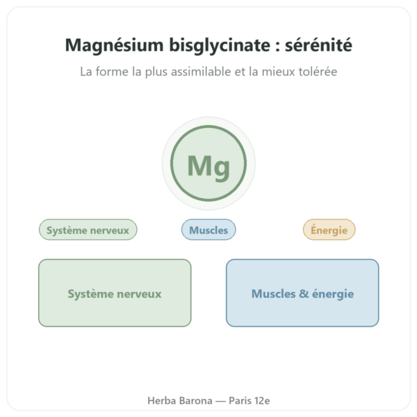 Magnesium bisglycinate TRAACS® – 800mg – 180 gélules Dynveo presentation Paris Herba Barona