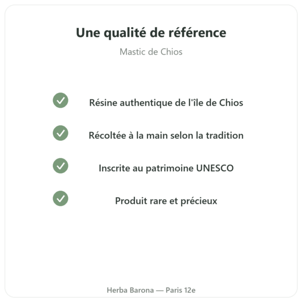 Mastic De l'île de Chios 10 g qualite Paris Herba Barona