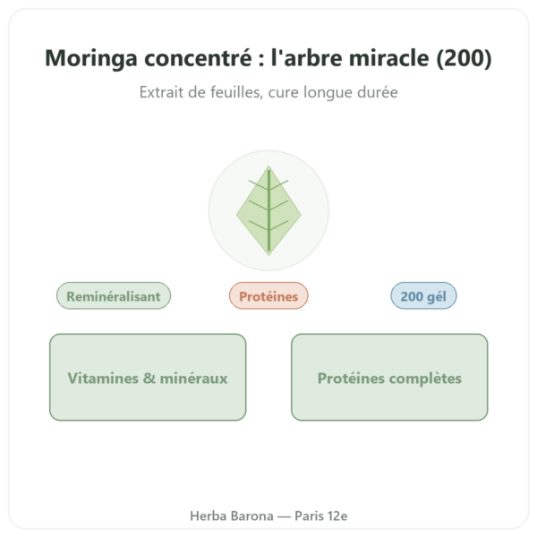 Moringa concentré 300 mg – 200 gélules presentation Paris Herba Barona