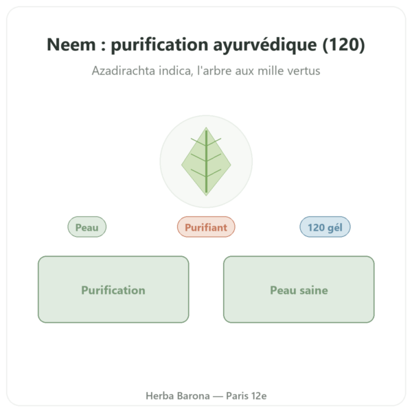 Neem – Ayur-vana – 120 gélules presentation Paris Herba Barona