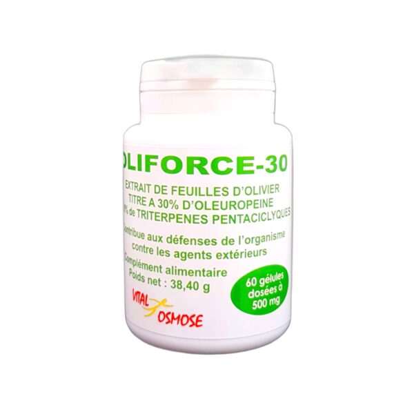 OLIFORCE-30 feuilles olivier 60 gelules Vital Osmose Paris Herba Barona