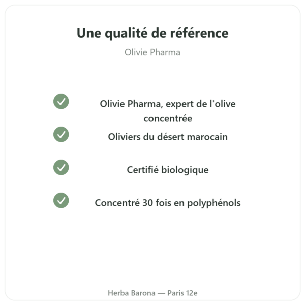Olivie Riche / Olivie Force bio – 100 gélules – Olivie Pharma qualite Paris Herba Barona