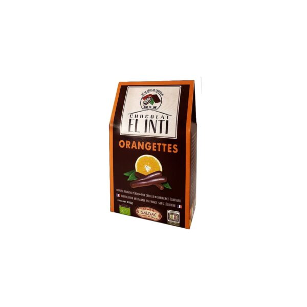 Orangettes BIO Saldac El Inti 150 g chocolat noir Paris Herba Barona